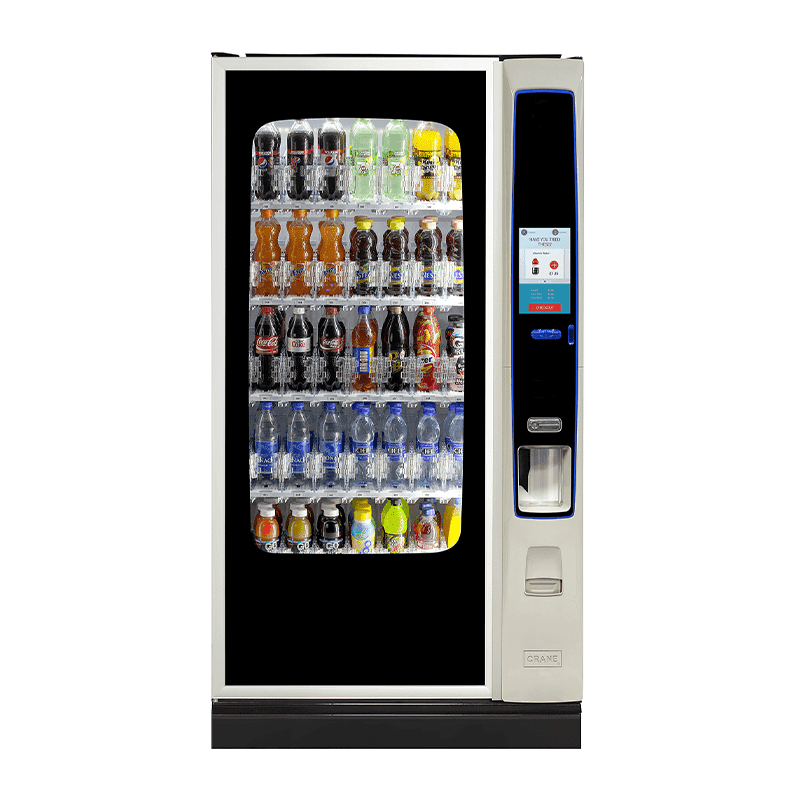 distributeur de boissons fraîches Crane BevMax Media 2 6, de face