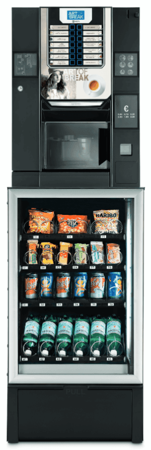machine combinée Necta Brio Up + Mini Snakky, de face